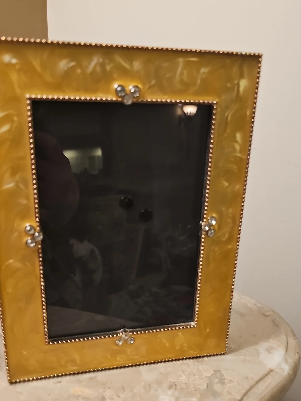 Brand New Pearly Peach Rhinestone Photo Frame - Home Accents 5x7